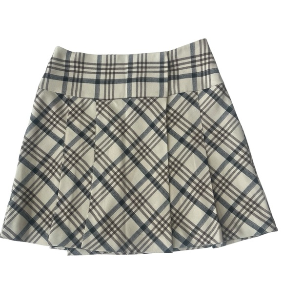 The Limited Black and White Cream Mini A-Line Pleated Skirt Size 2 - Picture 3 of 15